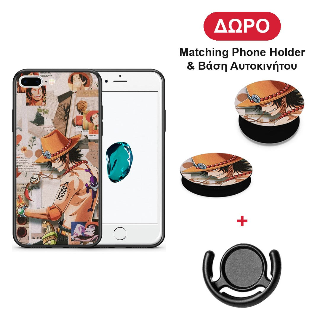 Anime Collage - iPhone 7 Plus / 8 Plus θήκη + Δώρο Phone Holder & Βάση Αυτοκινήτου