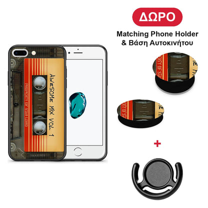 Awesome Mix - iPhone 7 Plus / 8 Plus θήκη + Δώρο Phone Holder & Βάση Αυτοκινήτου