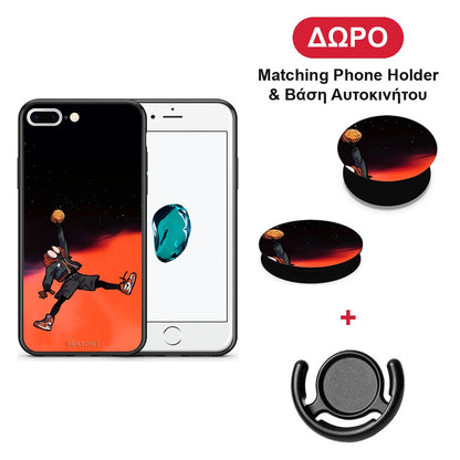 Basketball Hero - iPhone 7 Plus / 8 Plus θήκη + Δώρο Phone Holder & Βάση Αυτοκινήτου