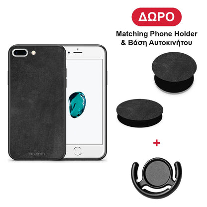 Color Black Slate - iPhone 7 Plus / 8 Plus θήκη + Δώρο Phone Holder & Βάση Αυτοκινήτου