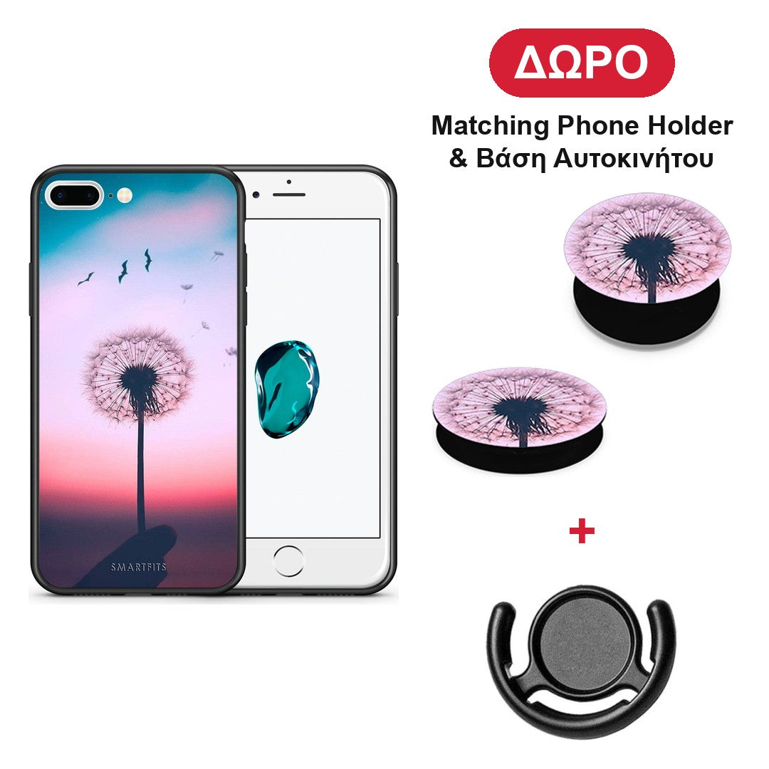 Boho Wish - iPhone 7 Plus / 8 Plus θήκη + Δώρο Phone Holder & Βάση Αυτοκινήτου