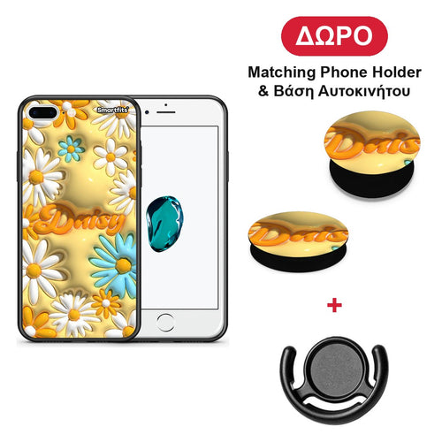 Bubble Daisies - iPhone 7 Plus / 8 Plus θήκη + Δώρο Phone Holder & Βάση Αυτοκινήτου
