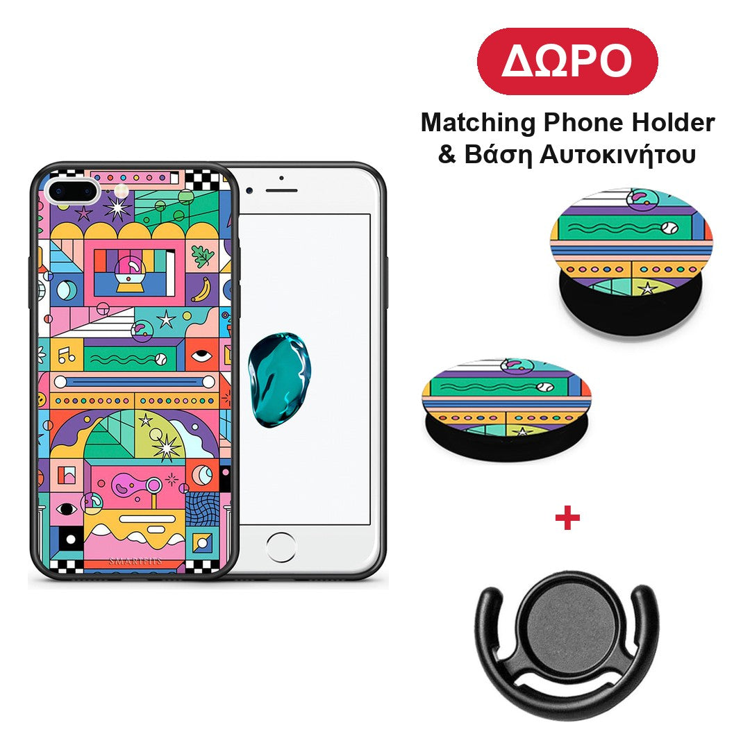 Bubbles Soap - iPhone 7 Plus / 8 Plus θήκη + Δώρο Phone Holder & Βάση Αυτοκινήτου