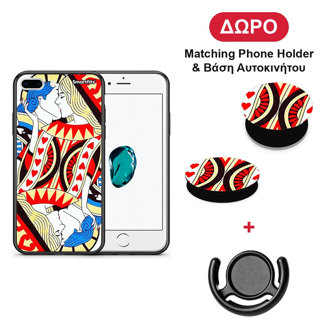Card Love - iPhone 7 Plus / 8 Plus θήκη + Δώρο Phone Holder & Βάση Αυτοκινήτου