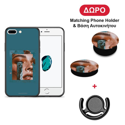 Cry An Ocean - iPhone 7 Plus / 8 Plus θήκη + Δώρο Phone Holder & Βάση Αυτοκινήτου