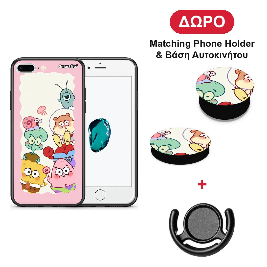 Cute Companion - iPhone 7 Plus / 8 Plus θήκη + Δώρο Phone Holder & Βάση Αυτοκινήτου