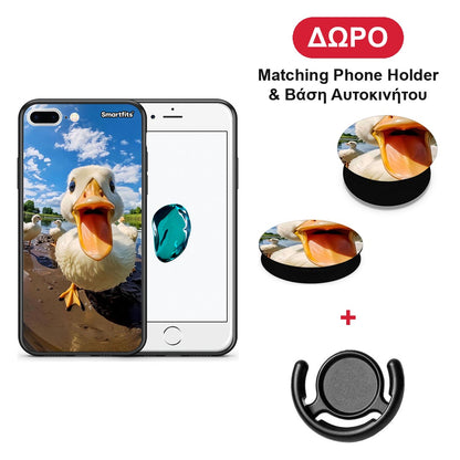 Duck Face - iPhone 7 Plus / 8 Plus θήκη + Δώρο Phone Holder & Βάση Αυτοκινήτου