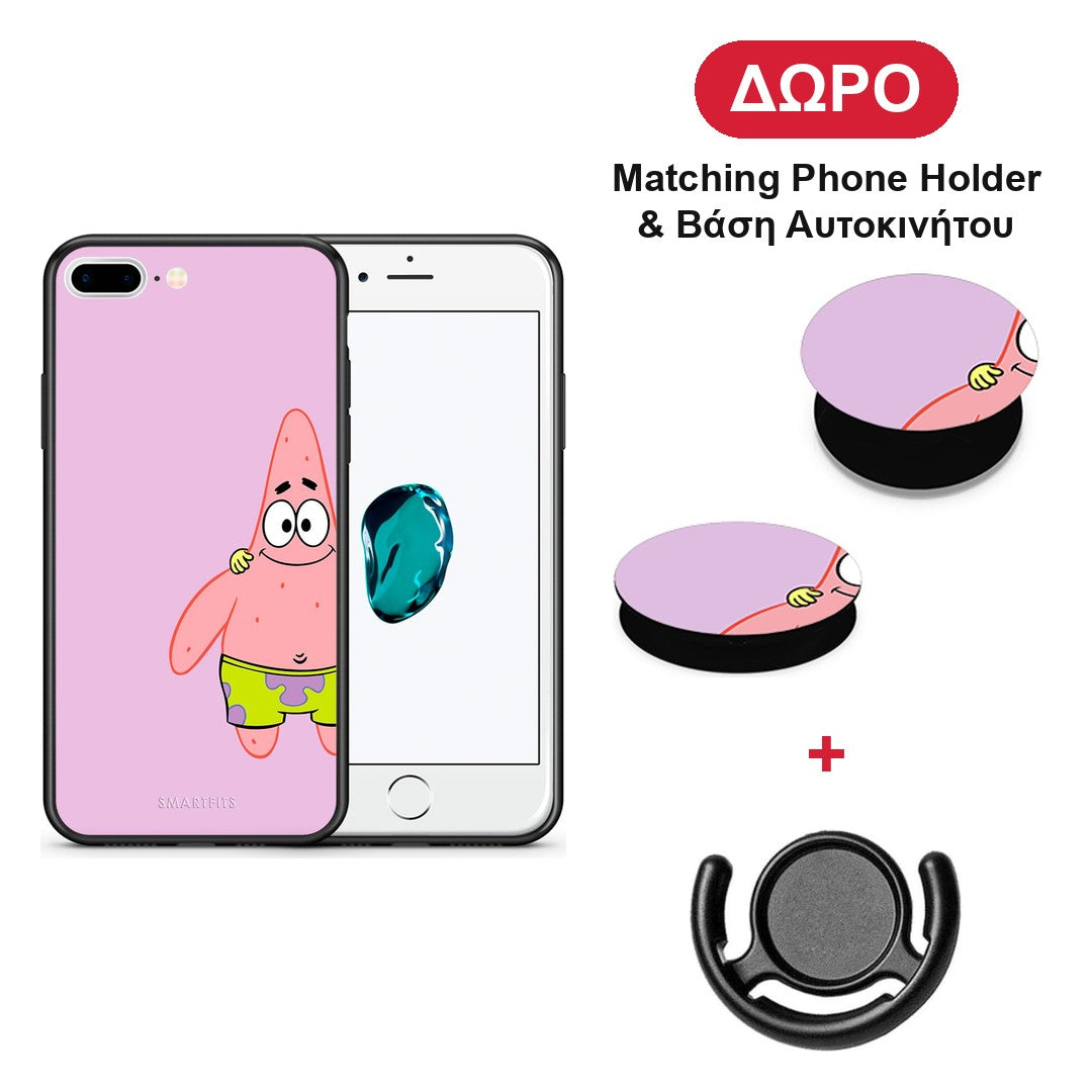 Friends Patrick - iPhone 7 Plus / 8 Plus θήκη + Δώρο Phone Holder & Βάση Αυτοκινήτου
