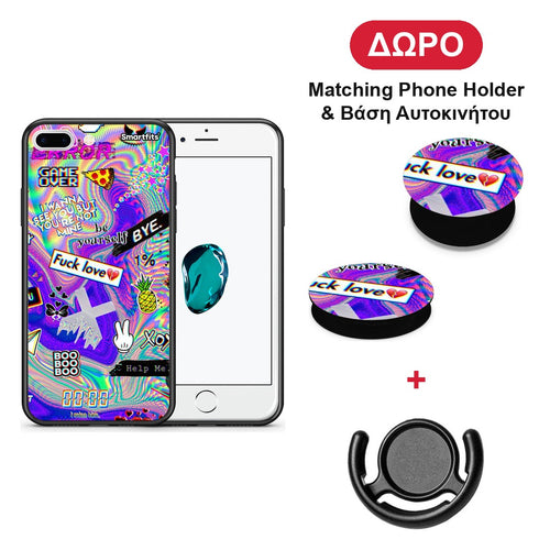 Game Over - iPhone 7 Plus / 8 Plus θήκη + Δώρο Phone Holder & Βάση Αυτοκινήτου