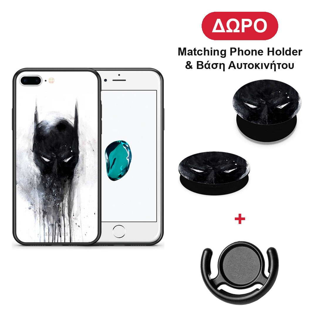 Hero Paint Bat - iPhone 7 Plus / 8 Plus θήκη + Δώρο Phone Holder & Βάση Αυτοκινήτου