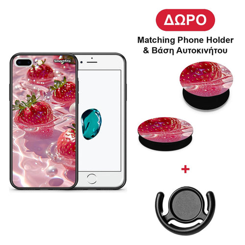 Juicy Strawberries - iPhone 7 Plus / 8 Plus θήκη + Δώρο Phone Holder & Βάση Αυτοκινήτου