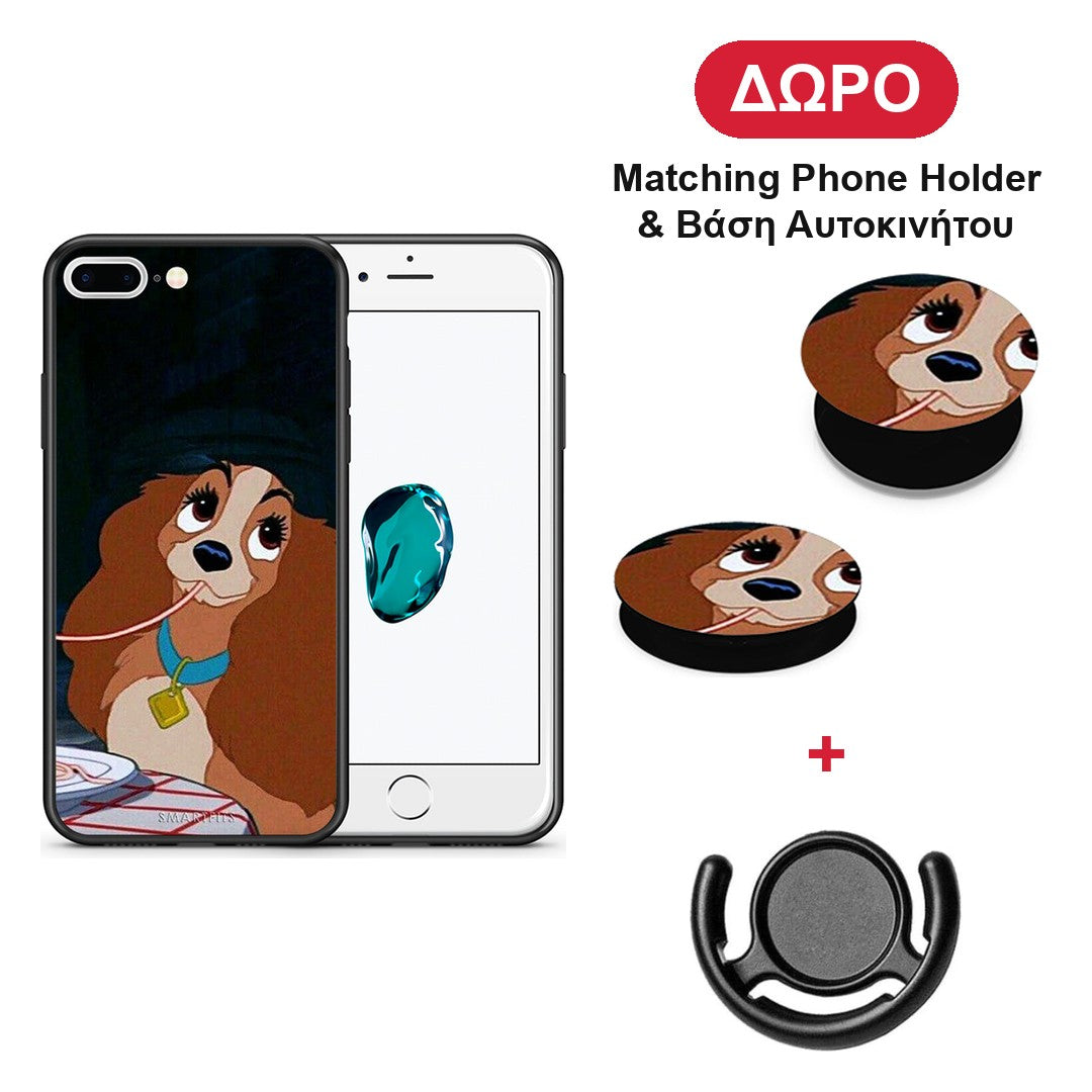 Lady And Tramp 2 - iPhone 7 Plus / 8 Plus θήκη + Δώρο Phone Holder & Βάση Αυτοκινήτου