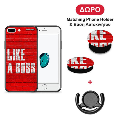 Like A Boss - iPhone 7 Plus / 8 Plus θήκη + Δώρο Phone Holder & Βάση Αυτοκινήτου