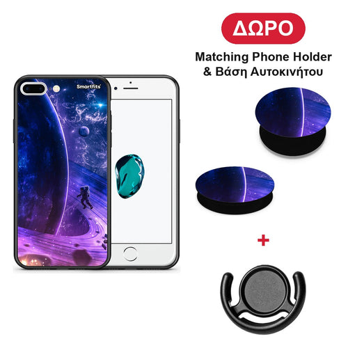 Lost Astronaut - iPhone 7 Plus / 8 Plus θήκη + Δώρο Phone Holder & Βάση Αυτοκινήτου