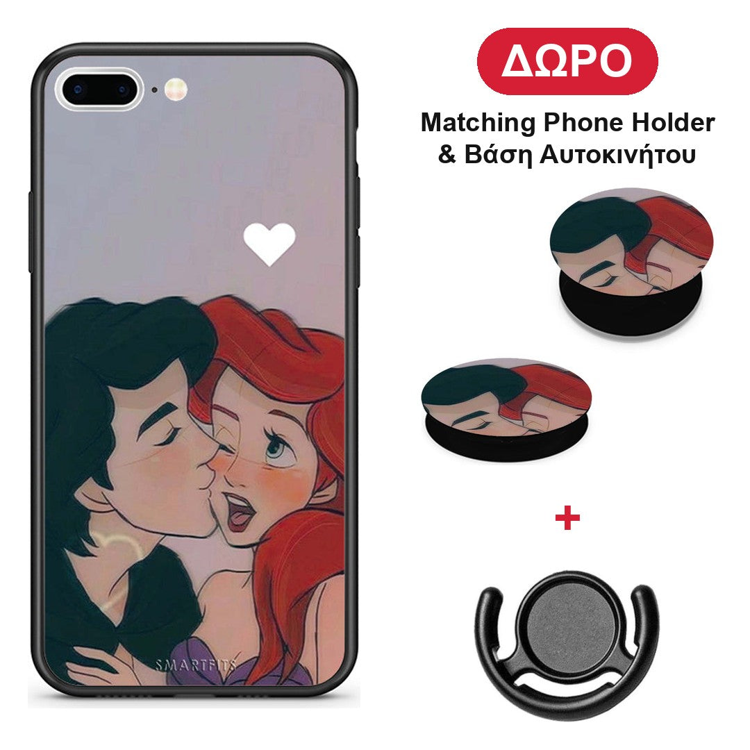 Mermaid Couple - iPhone 7 Plus / 8 Plus θήκη + Δώρο Phone Holder & Βάση Αυτοκινήτου