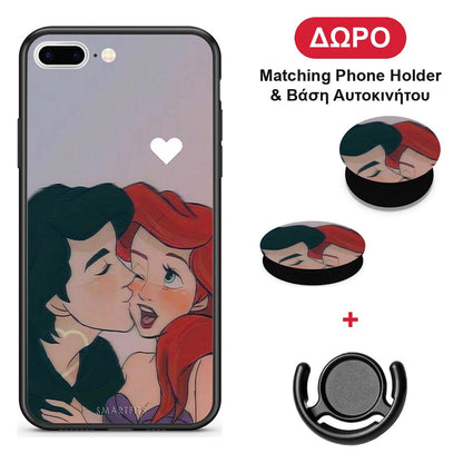 Mermaid Couple - iPhone 7 Plus / 8 Plus θήκη + Δώρο Phone Holder & Βάση Αυτοκινήτου