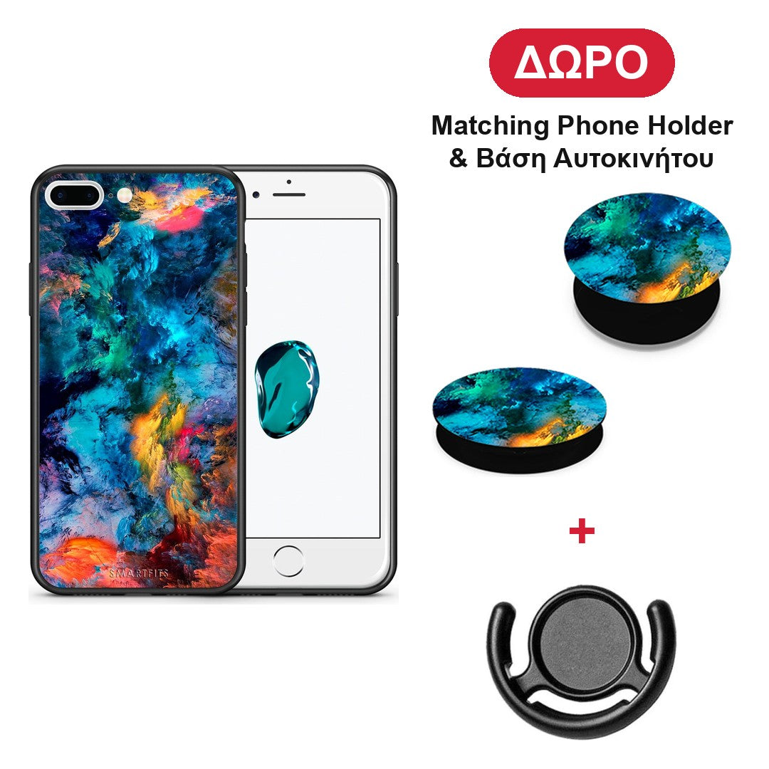 Paint Crayola - iPhone 7 Plus / 8 Plus θήκη + Δώρο Phone Holder & Βάση Αυτοκινήτου