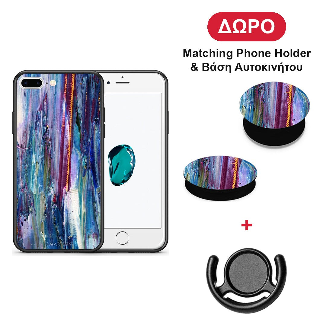 Paint Winter - iPhone 7 Plus / 8 Plus θήκη + Δώρο Phone Holder & Βάση Αυτοκινήτου