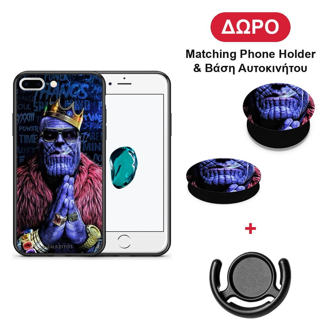 PopArt Thanos - iPhone 7 Plus / 8 Plus θήκη + Δώρο Phone Holder & Βάση Αυτοκινήτου