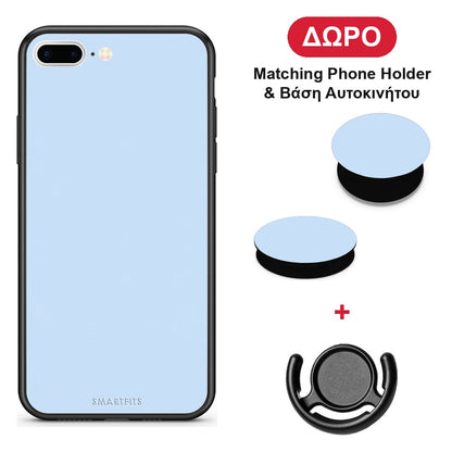 Powder Blue - iPhone 7 Plus / 8 Plus θήκη + Δώρο Phone Holder & Βάση Αυτοκινήτου