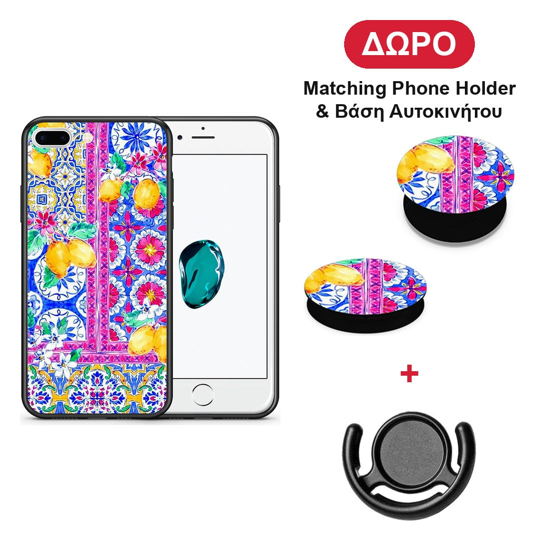 Retro Spring - iPhone 7 Plus / 8 Plus θήκη + Δώρο Phone Holder & Βάση Αυτοκινήτου
