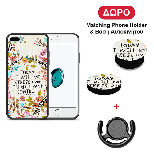 Stress Over - iPhone 7 Plus / 8 Plus θήκη + Δώρο Phone Holder & Βάση Αυτοκινήτου