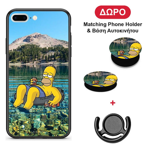 Summer Happiness - iPhone 7 Plus / 8 Plus θήκη + Δώρο Phone Holder & Βάση Αυτοκινήτου