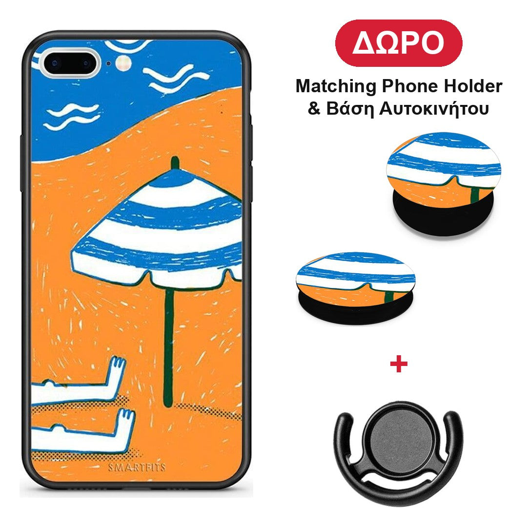 Summering - iPhone 7 Plus / 8 Plus θήκη + Δώρο Phone Holder & Βάση Αυτοκινήτου