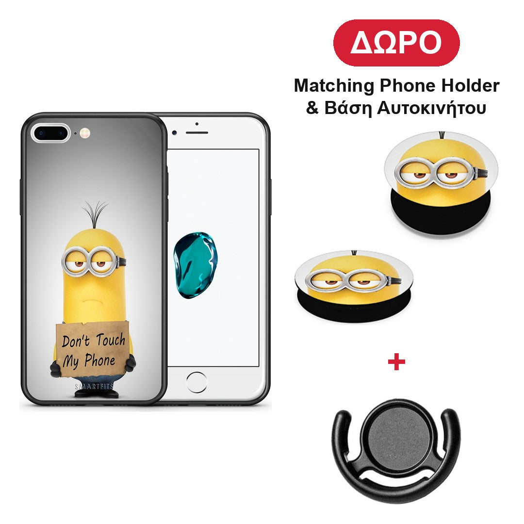 Text Minion - iPhone 7 Plus / 8 Plus θήκη + Δώρο Phone Holder & Βάση Αυτοκινήτου
