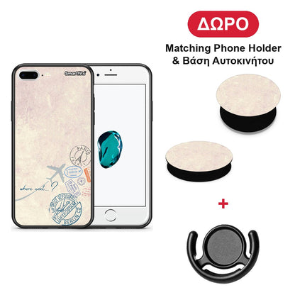Where Next - iPhone 7 Plus / 8 Plus θήκη + Δώρο Phone Holder & Βάση Αυτοκινήτου