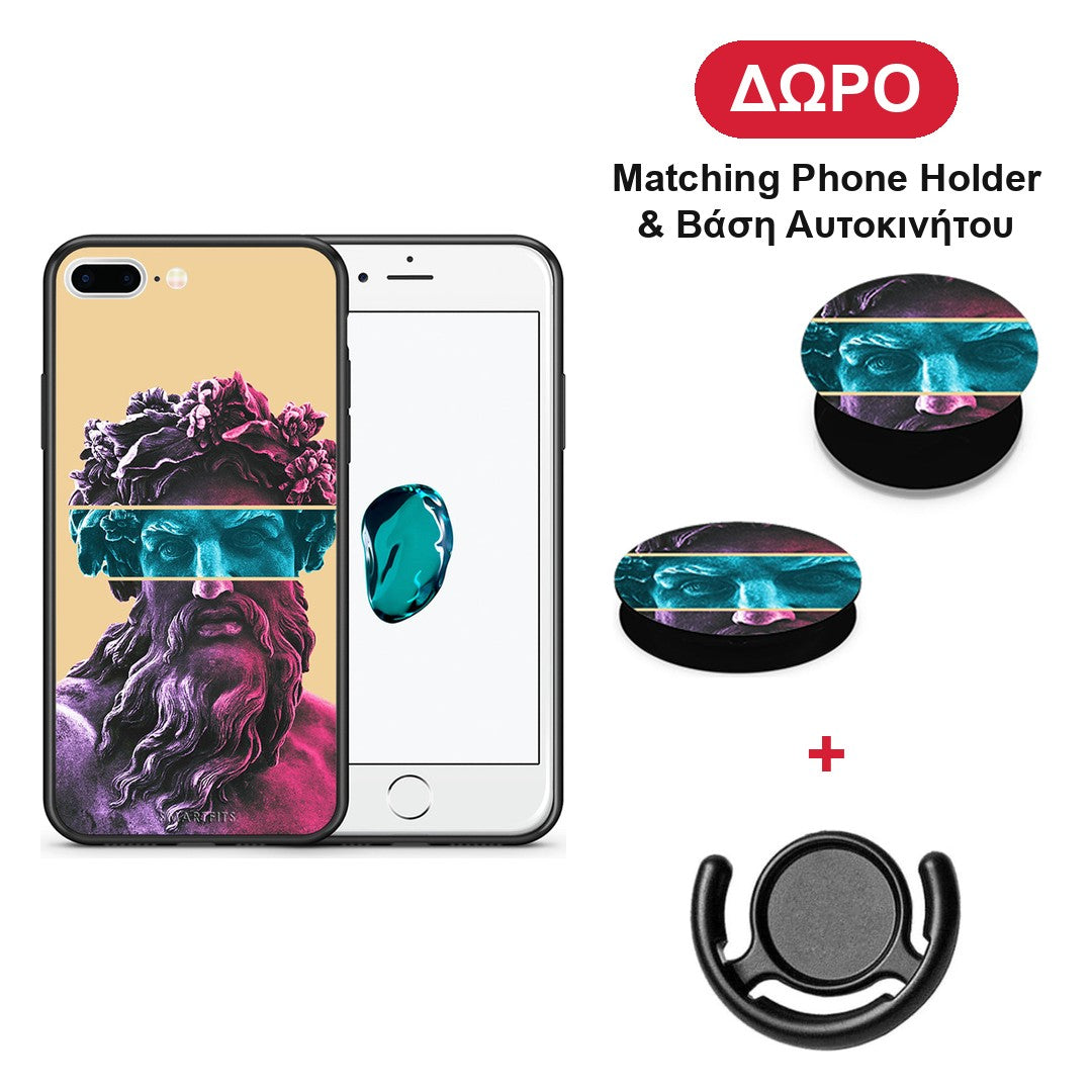 Zeus Art - iPhone 7 Plus / 8 Plus θήκη + Δώρο Phone Holder & Βάση Αυτοκινήτου