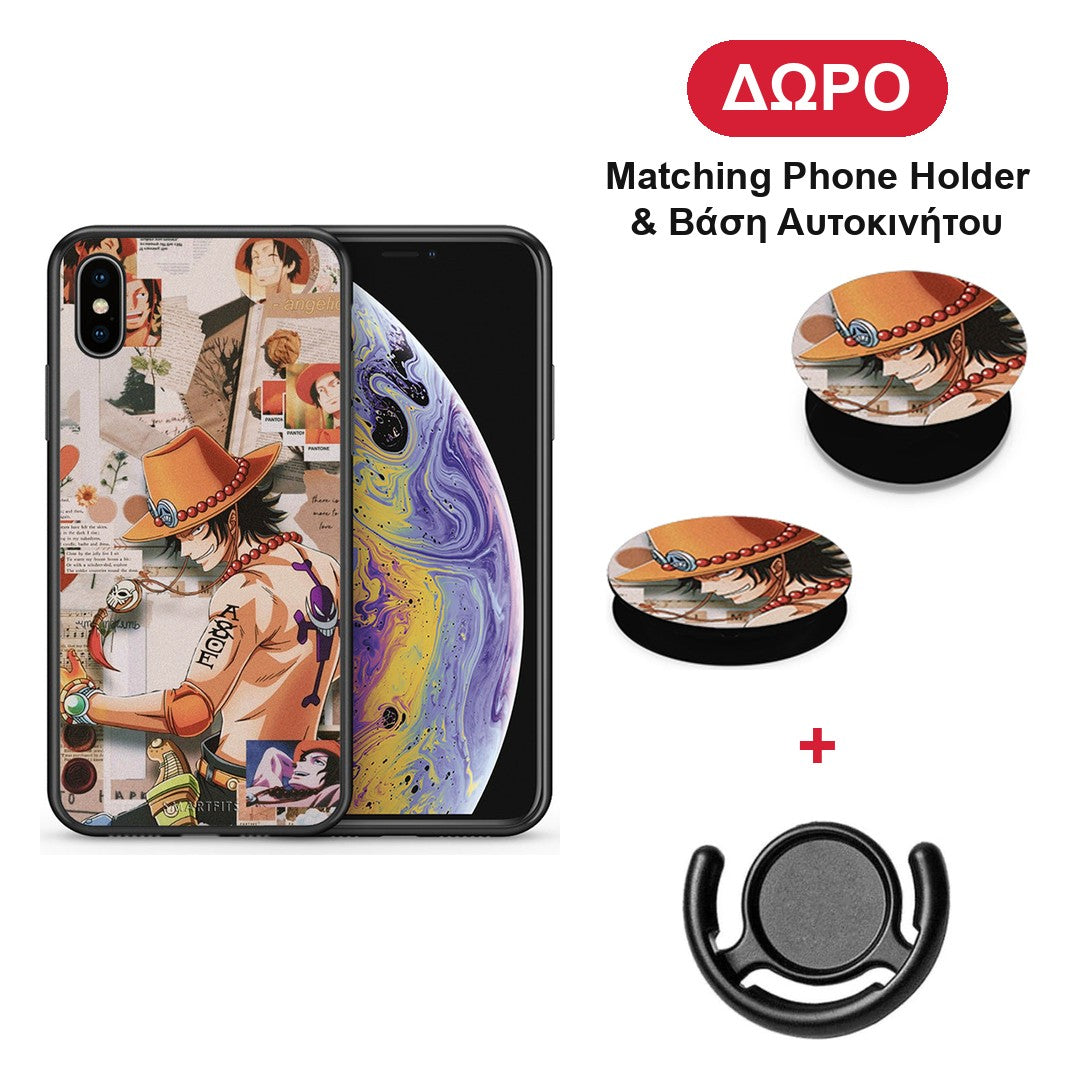 Anime Collage - iPhone X / Xs θήκη + Δώρο Phone Holder & Βάση Αυτοκινήτου