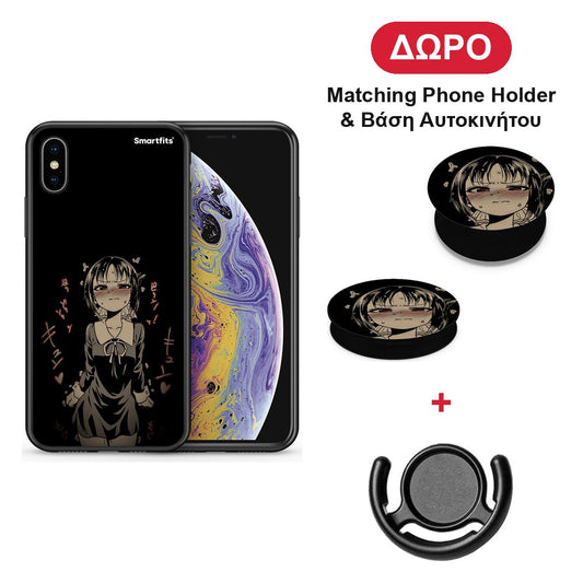 Anime Girl - iPhone X / Xs θήκη + Δώρο Phone Holder & Βάση Αυτοκινήτου