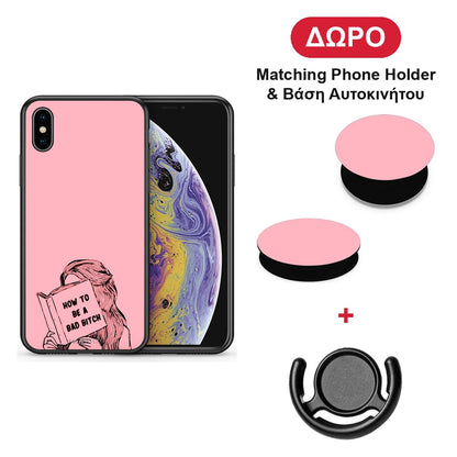 Bad Bitch - iPhone X / Xs θήκη + Δώρο Phone Holder & Βάση Αυτοκινήτου