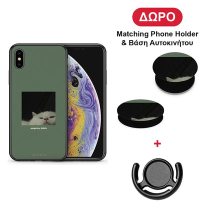 Bitch Surprise - iPhone X / Xs θήκη + Δώρο Phone Holder & Βάση Αυτοκινήτου