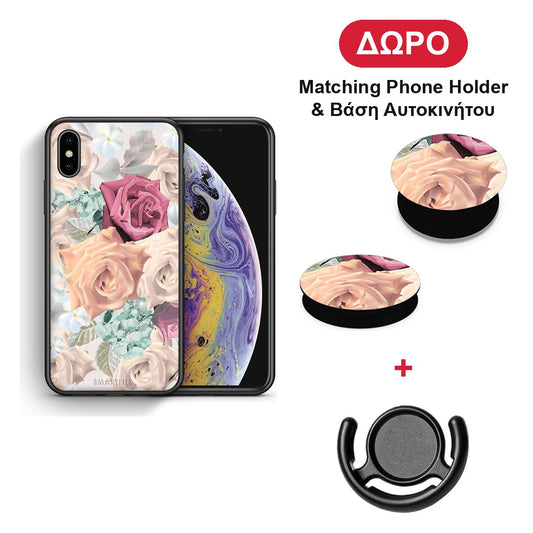 Floral Bouquet - iPhone X / Xs θήκη + Δώρο Phone Holder & Βάση Αυτοκινήτου
