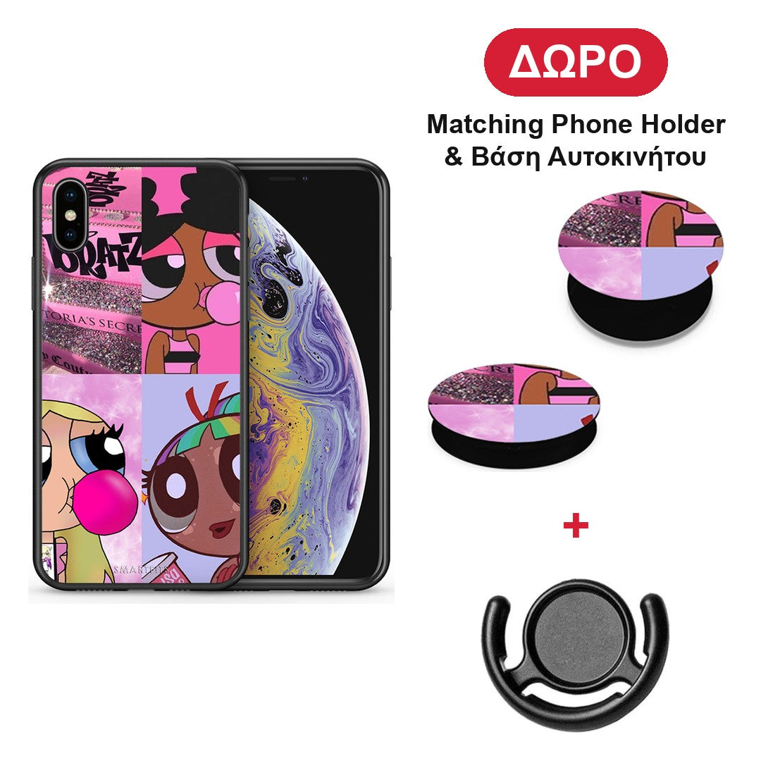 Bubble Girls - iPhone X / Xs θήκη + Δώρο Phone Holder & Βάση Αυτοκινήτου