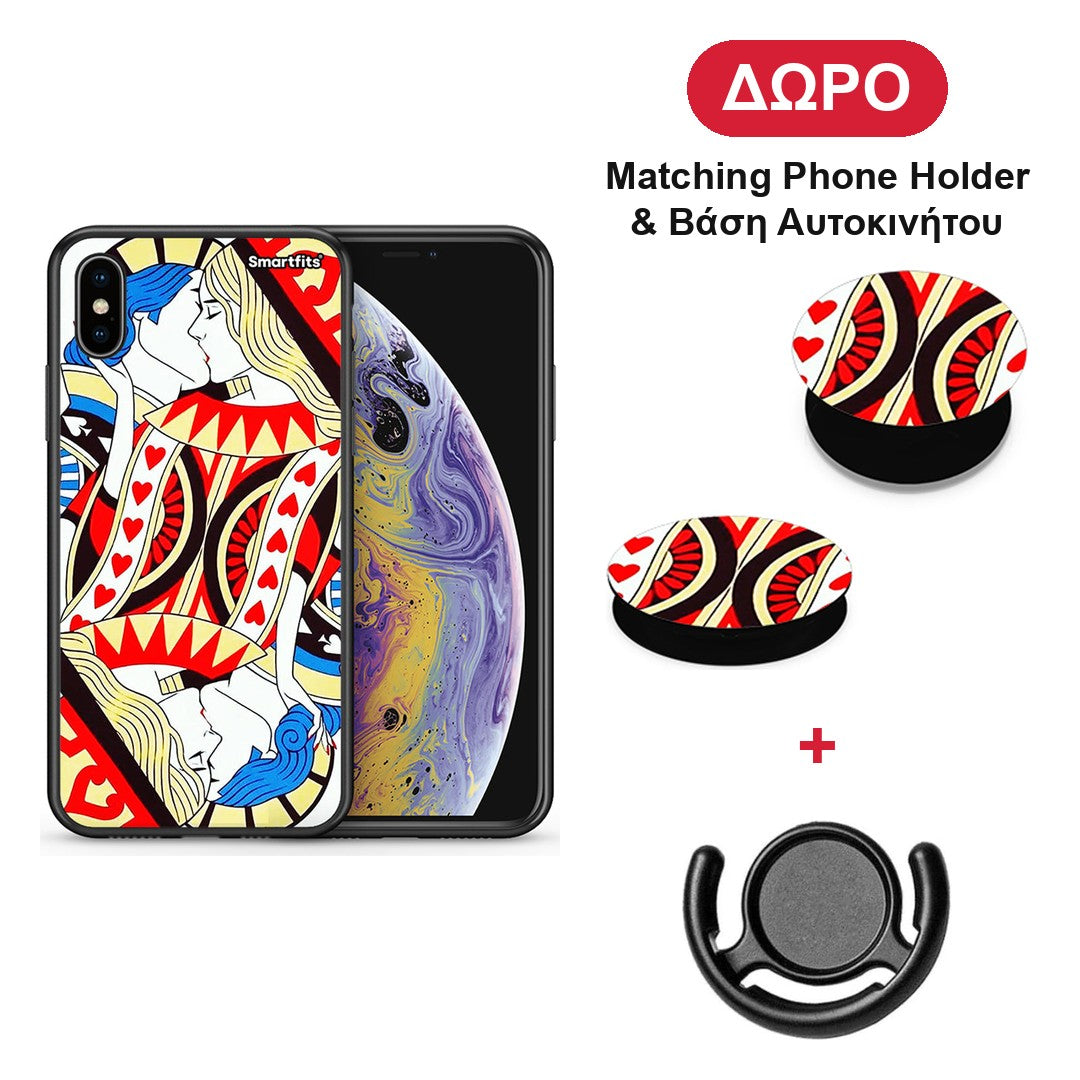 Card Love - iPhone X / Xs θήκη + Δώρο Phone Holder & Βάση Αυτοκινήτου