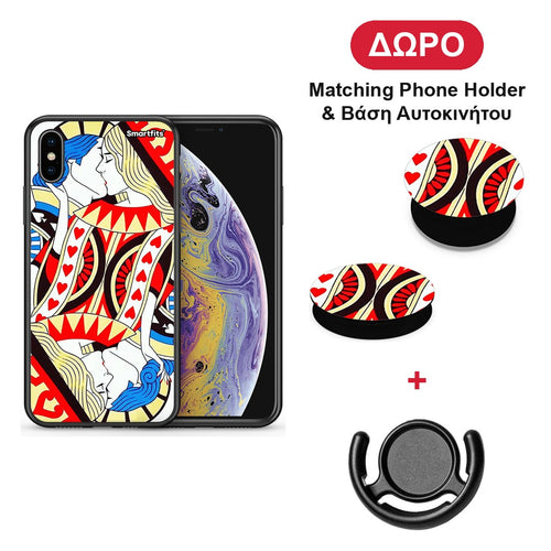Card Love - iPhone X / Xs θήκη + Δώρο Phone Holder & Βάση Αυτοκινήτου