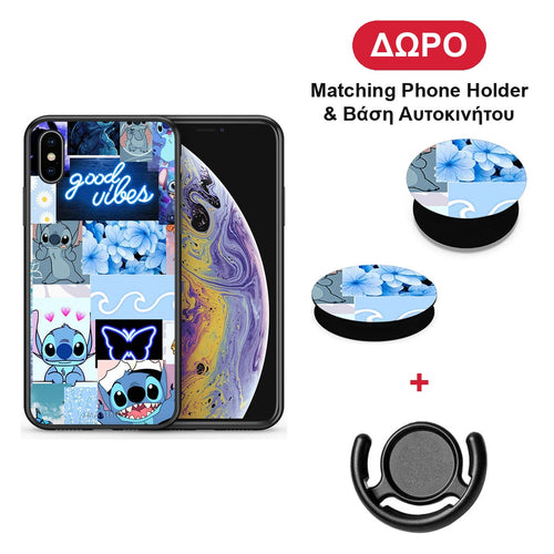 Collage Good Vibes - iPhone X / Xs θήκη + Δώρο Phone Holder & Βάση Αυτοκινήτου