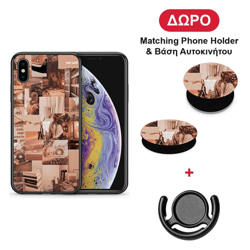 Collage You Can - iPhone X / Xs θήκη + Δώρο Phone Holder & Βάση Αυτοκινήτου