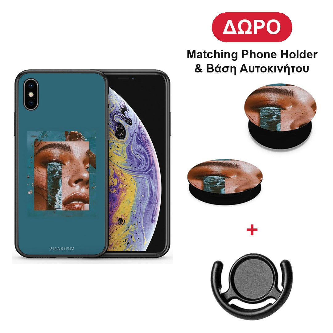 Cry An Ocean - iPhone X / Xs θήκη + Δώρο Phone Holder & Βάση Αυτοκινήτου