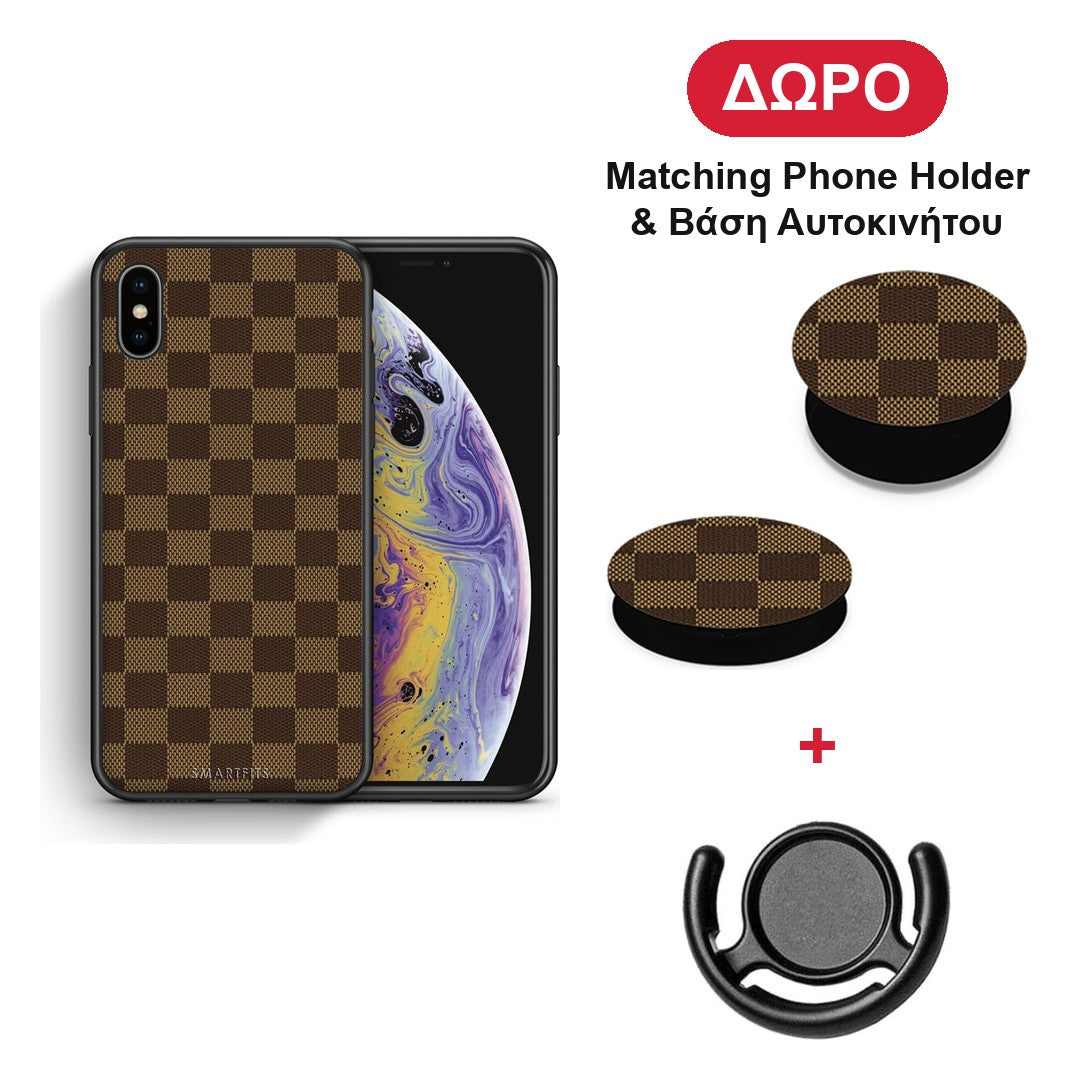 Designer Glamour - iPhone X / Xs θήκη + Δώρο Phone Holder & Βάση Αυτοκινήτου