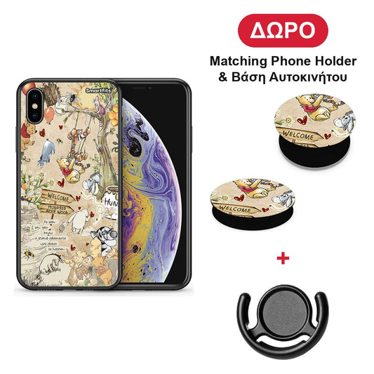 Happy Friends - iPhone X / Xs θήκη + Δώρο Phone Holder & Βάση Αυτοκινήτου