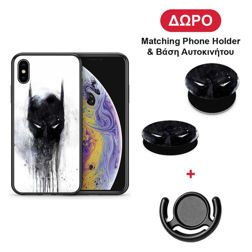 Hero Paint Bat - iPhone X / Xs θήκη + Δώρο Phone Holder & Βάση Αυτοκινήτου