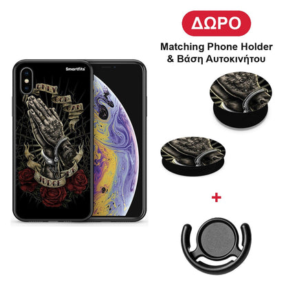 Judge By God - iPhone X / Xs θήκη + Δώρο Phone Holder & Βάση Αυτοκινήτου