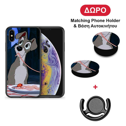 Lady And Tramp 1 - iPhone X / Xs θήκη + Δώρο Phone Holder & Βάση Αυτοκινήτου