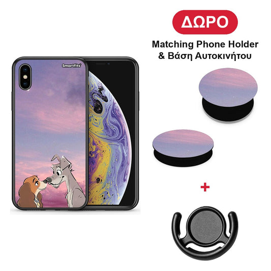 Lady And Tramp - iPhone X / Xs θήκη + Δώρο Phone Holder & Βάση Αυτοκινήτου