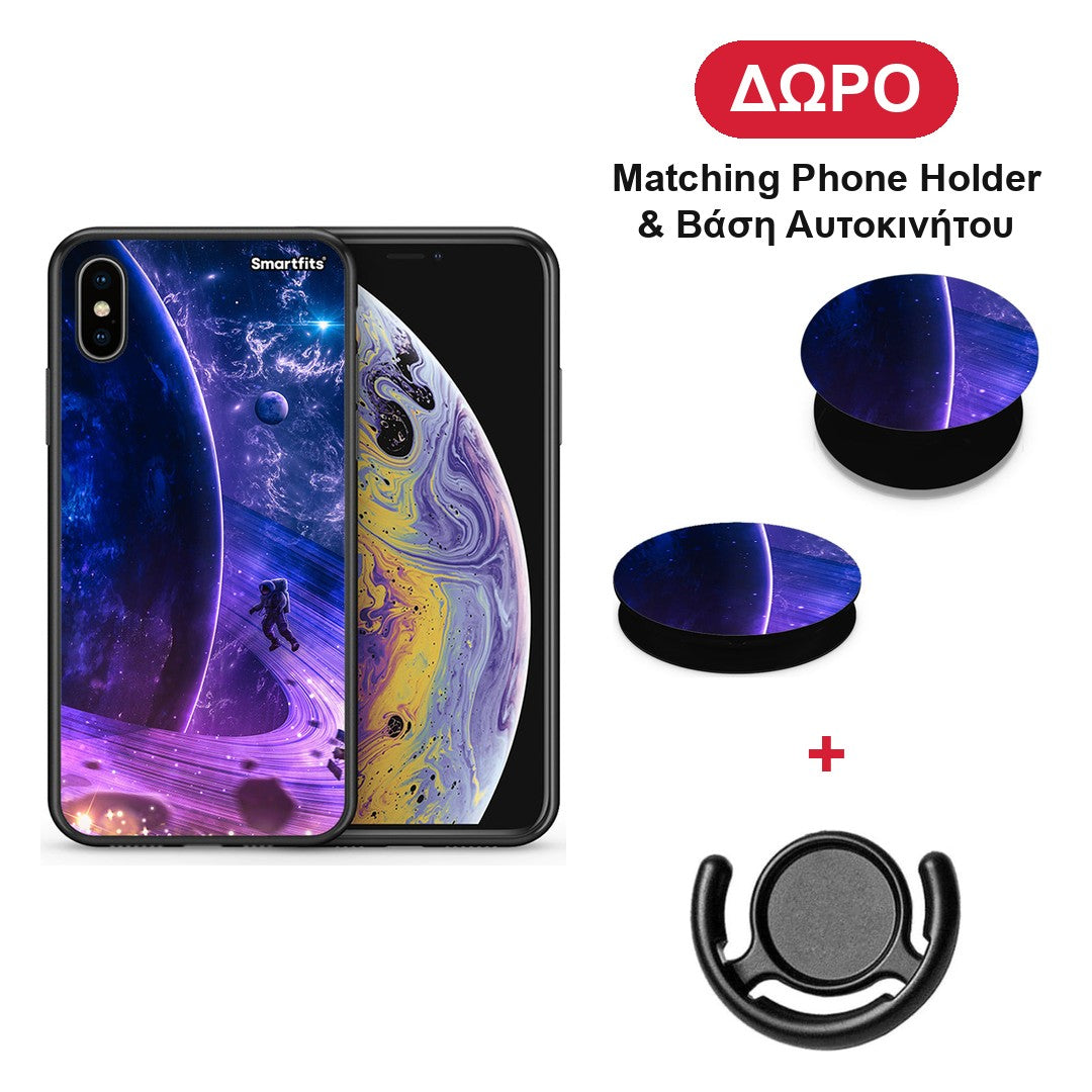 Lost Astronaut - iPhone X / Xs θήκη + Δώρο Phone Holder & Βάση Αυτοκινήτου