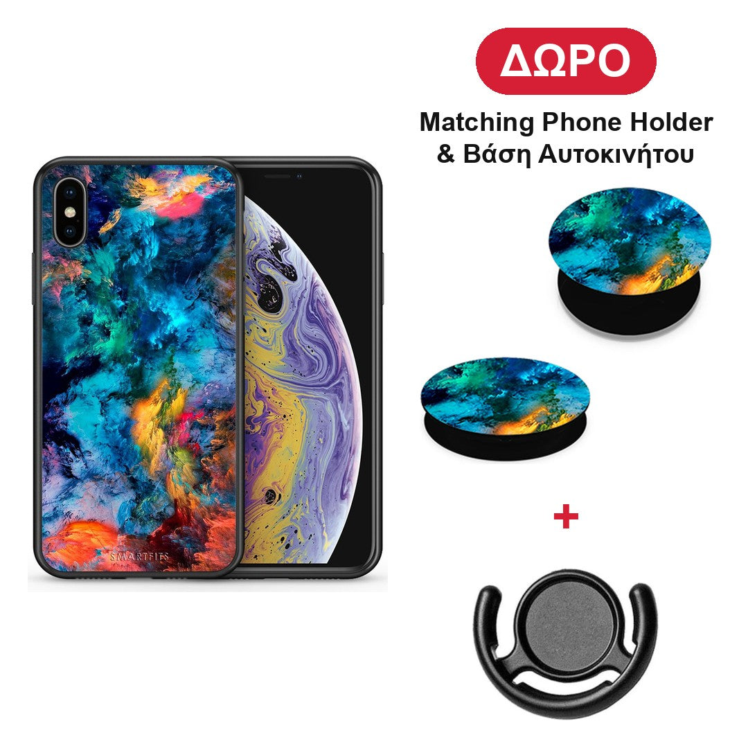 Paint Crayola - iPhone X / Xs θήκη + Δώρο Phone Holder & Βάση Αυτοκινήτου